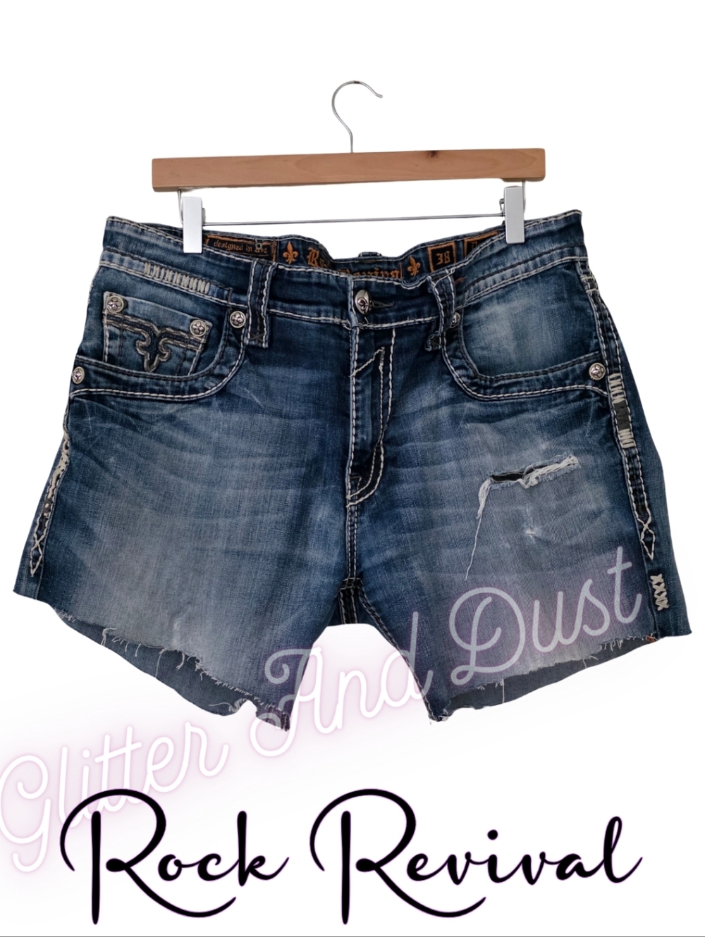 Rock Revival Destin Cut Off Denim Shorts
